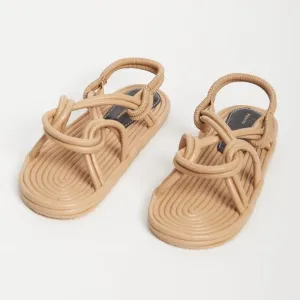 New $595 Proenza Schouler Cable Sandals Khaki Size 39 EU / 9 US New In Box
