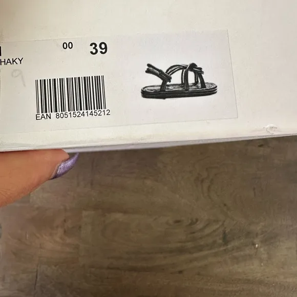 New $595 Proenza Schouler Cable Sandals Khaki Size 39 EU / 9 US New In Box