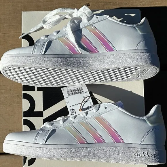 NEW Adidas Unisex Kids Grand Court 2.0 Low Casual Sneaker - Youth 12, 2, 3, 5