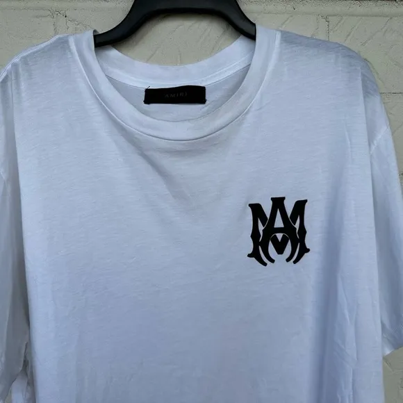 New AMIRI White Cotton Logo T-Shirt Size XL