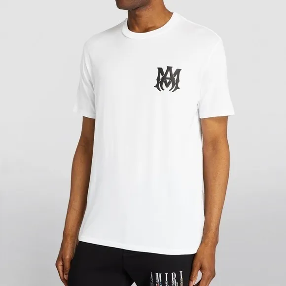 New AMIRI White Cotton Logo T-Shirt Size XL