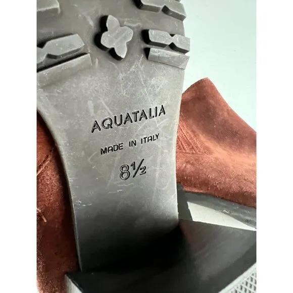 NEW Aquatalia women Ankle BROWN suede boots size 8.5