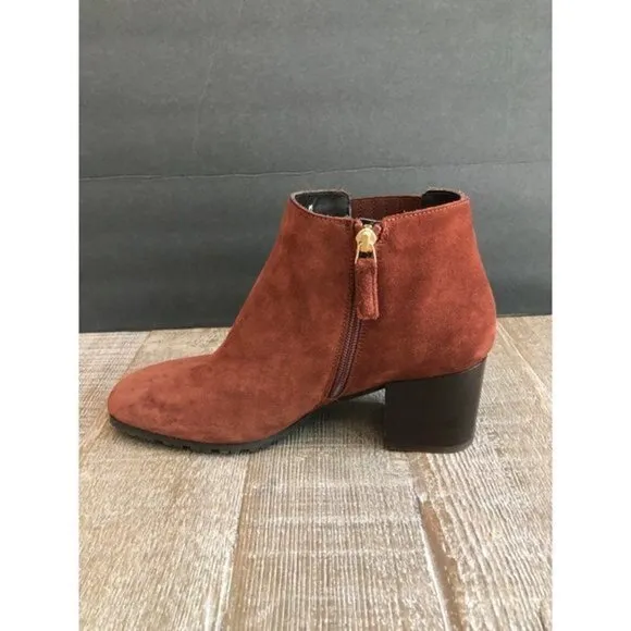 NEW Aquatalia women Ankle BROWN suede boots size 8.5