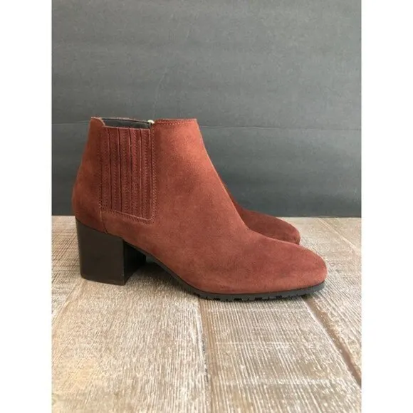 NEW Aquatalia women Ankle BROWN suede boots size 8.5