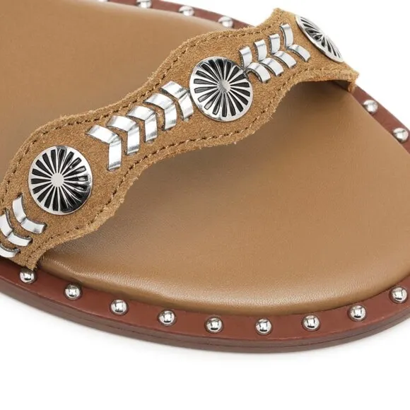 NEW ASH Leather Paquito Sandals  ANTELOPE for women 1065tn