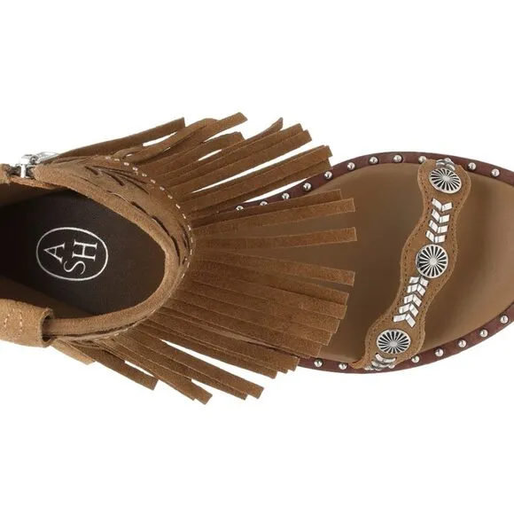 NEW ASH Leather Paquito Sandals  ANTELOPE for women 1065tn