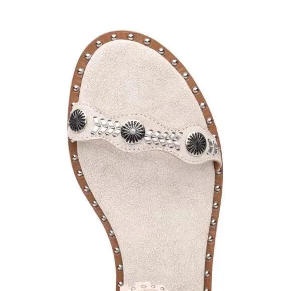 NEW ASH Leather Paquito Sandals Beige/White for women 1065tn