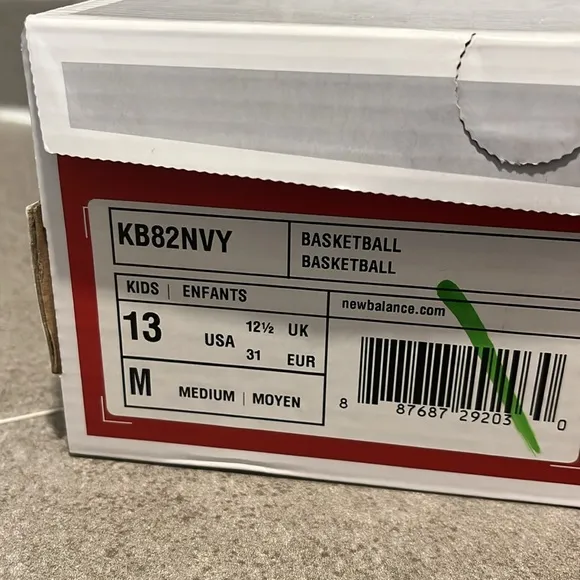 New Balance KB82NVY basketball shoes sneakers 82 Boys Girls Youth Size 13