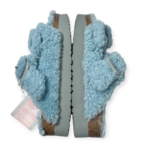 NEW Birkenstock Papillio Arizona Big Buckle Shearling Teddy Sandals SIZE 38 US 7