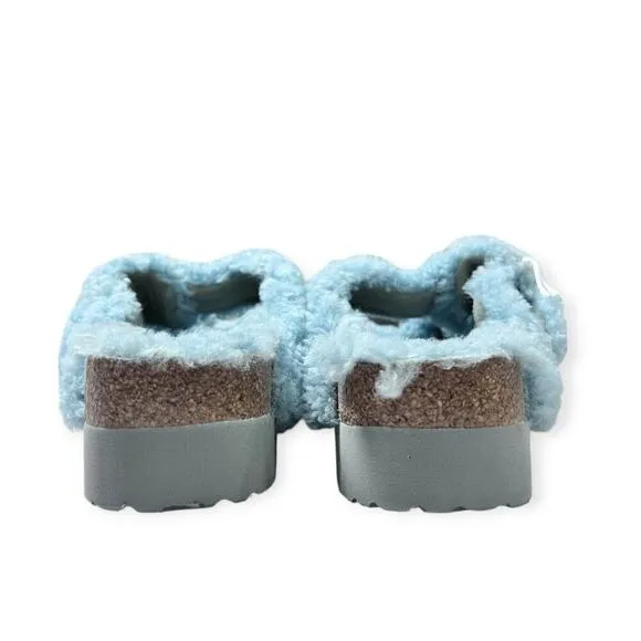 NEW Birkenstock Papillio Arizona Big Buckle Shearling Teddy Sandals SIZE 38 US 7