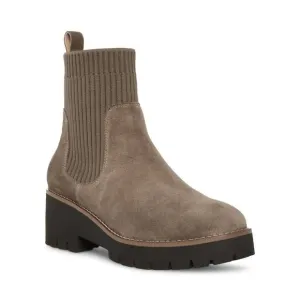 NEW BLONDO women's waterproof darren bootie in dark taupe suede