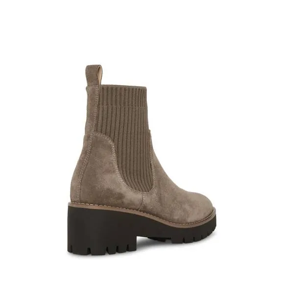 NEW BLONDO women's waterproof darren bootie in dark taupe suede