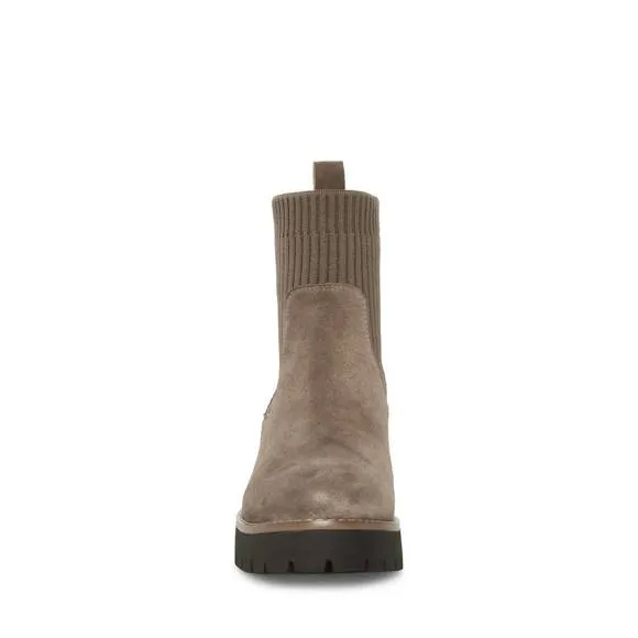 NEW BLONDO women's waterproof darren bootie in dark taupe suede