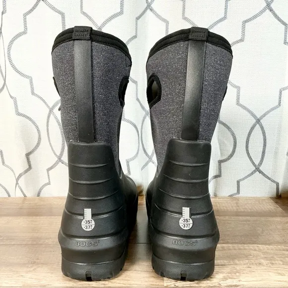 New BOGS neo classic black gray boots youth size 6