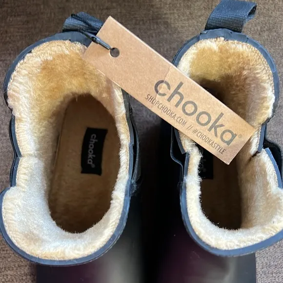 New Chooka Eastlake Waterproof Faux Fur Lined Chelsea Boot Women’s Size 6