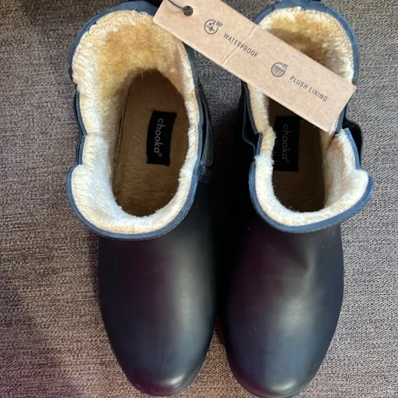 New Chooka Eastlake Waterproof Faux Fur Lined Chelsea Boot Women’s Size 6