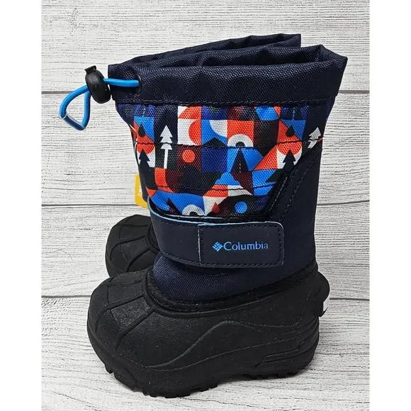 NEW!! Columbia Powderbug Plus‎ II Print Toddler Waterproof Winter Boots Size 5