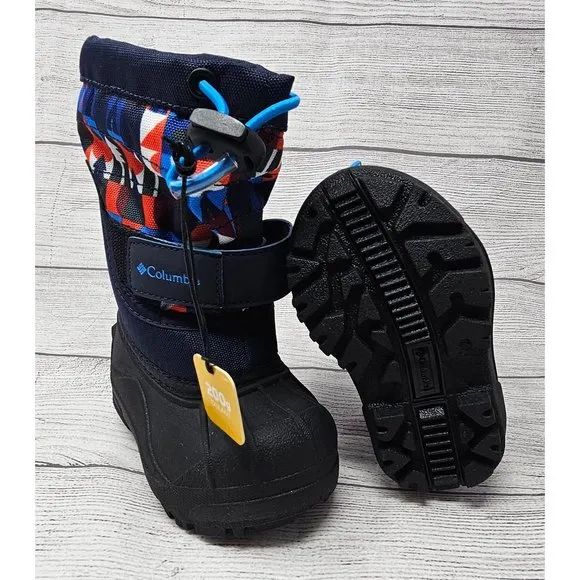 NEW!! Columbia Powderbug Plus‎ II Print Toddler Waterproof Winter Boots Size 5