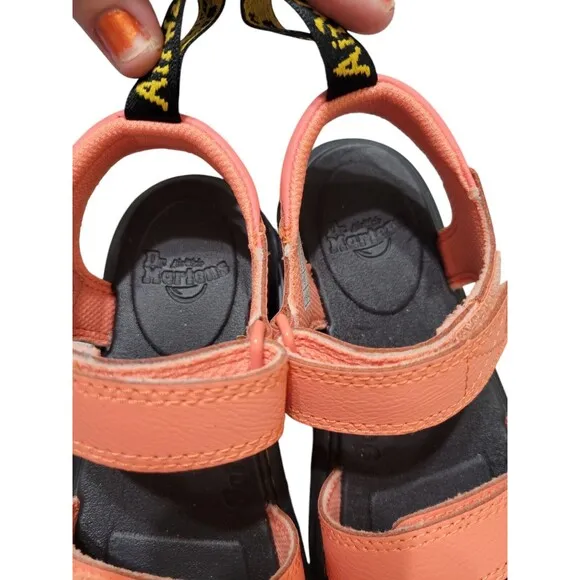 NEW! Doc Martens Klaire Youth Sandals Coral/Salmon Sandals Size 3