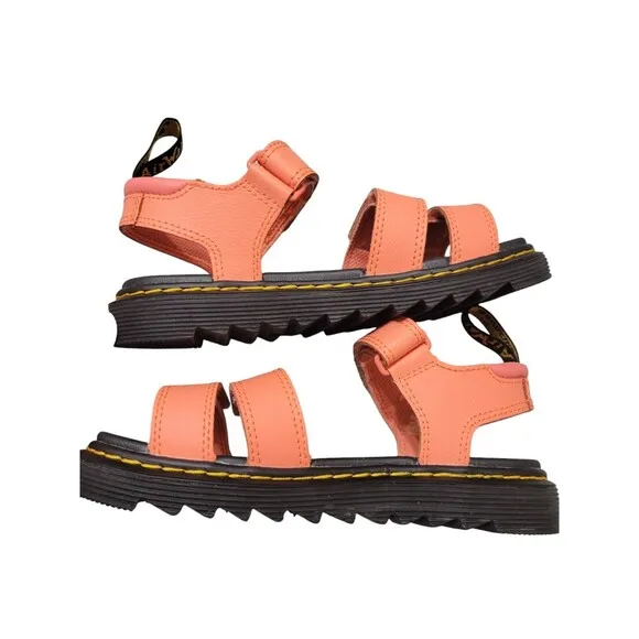 NEW! Doc Martens Klaire Youth Sandals Coral/Salmon Sandals Size 3
