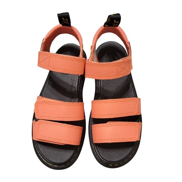 NEW! Doc Martens Klaire Youth Sandals Coral/Salmon Sandals Size 3
