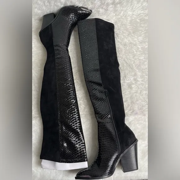 New DV Dolce Vita Jethro Over-The-Knee Boots In Black Size 8.5