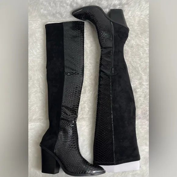 New DV Dolce Vita Jethro Over-The-Knee Boots In Black Size 8.5