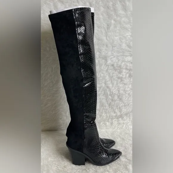 New DV Dolce Vita Jethro Over-The-Knee Boots In Black Size 8.5