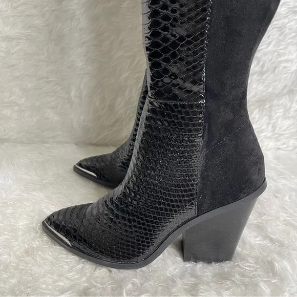 New DV Dolce Vita Jethro Over-The-Knee Boots In Black Size 8.5