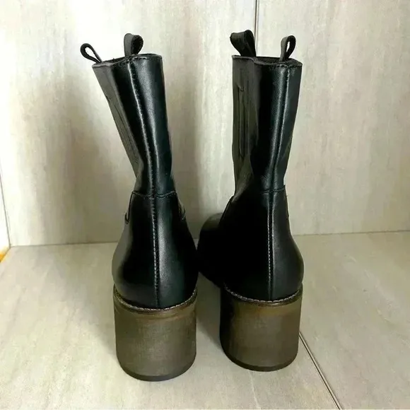 NEW Free People Tabby Black Leather Ankle Boot Women’s EU 39 US 9