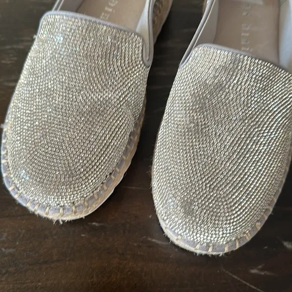NEW Gianni Bini Kayden Platform Rhinestone Espadrille loafers women size 6
