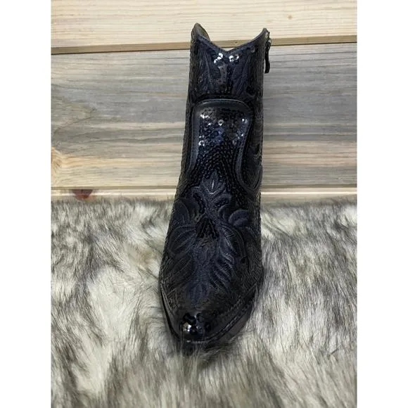 NEW HELEN'S HEART embroidered sequins boots in black
