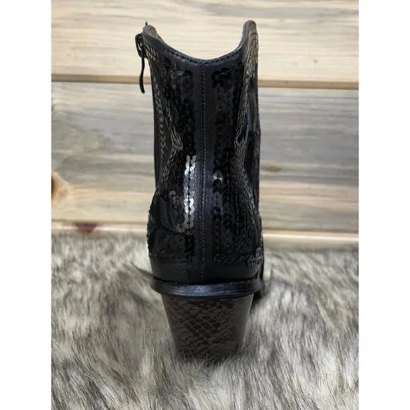 NEW HELEN'S HEART embroidered sequins boots in black