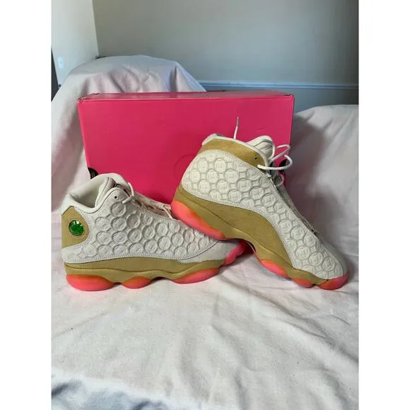 New In Box Jordan 13 Retro CNY Basketball Men’s Size 10.5 White Tan Pink LaceUp