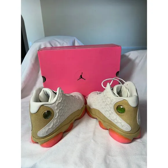 New In Box Jordan 13 Retro CNY Basketball Men’s Size 10.5 White Tan Pink LaceUp