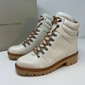 New In Box Marc Fisher Women's Mallie3 Leather Combat Boots Size 9