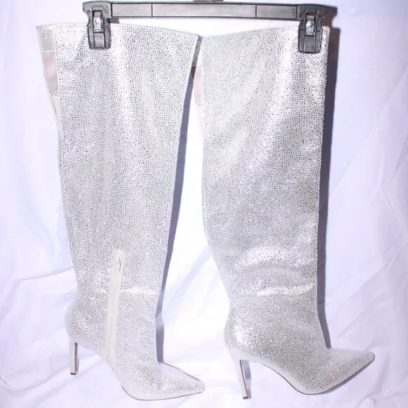 NEW INC Saveria Over the Knee Pointed Toe Stiletto Boots Size 6.5