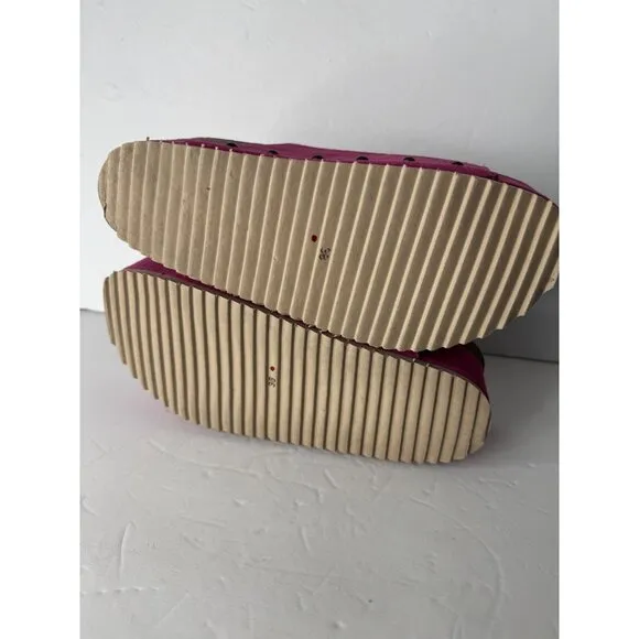 New Intentionally Blank Rule Breaker Suede Platform Sandals Pink Size 38 7.5