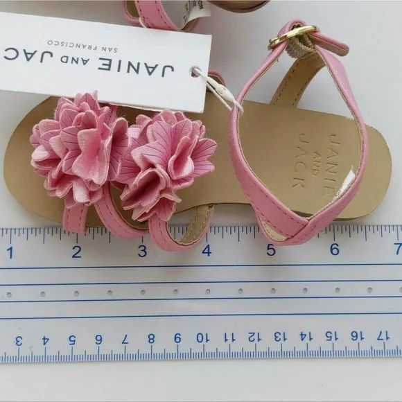 New Janie Jack Pink Sandals 7