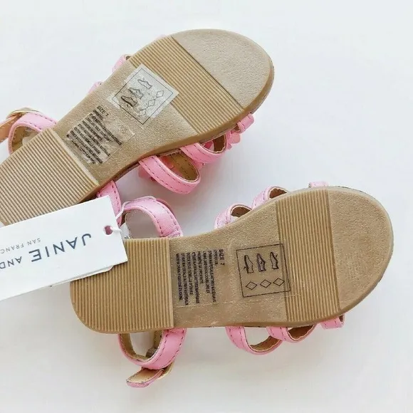 New Janie Jack Pink Sandals 7
