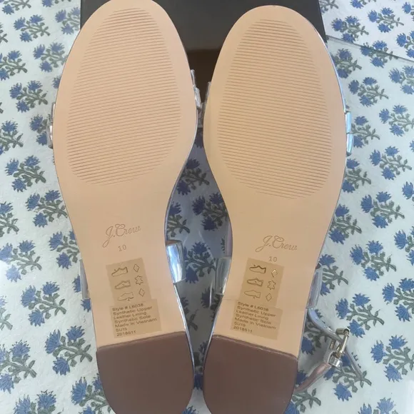 New J.Crew Silver Mirror &amp; Gold Studded Cross Strap Sandals Size 10