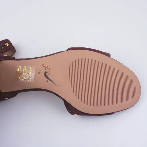 New JCREW Size 9 Penny Ankle Strap Sandals Studded Suede