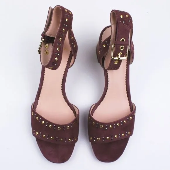 New JCREW Size 9 Penny Ankle Strap Sandals Studded Suede