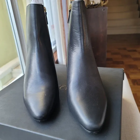 New! J.Crew sz 9.5 Women's Black Leather Western Boots AQ767