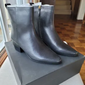 New! J.Crew sz 9.5 Women's Black Leather Western Boots AQ767