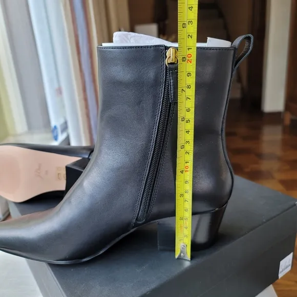 New! J.Crew sz 9.5 Women's Black Leather Western Boots AQ767