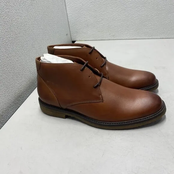 NEW JOHNSTON &amp; MURPHY Copeland Chukka Boots – Men's 10  Brown Oiled Leather –