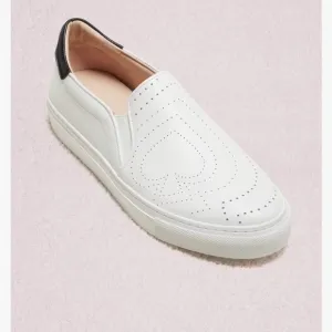 NEW KATE SPADE NEW YORK Andy Sneakers White Slip On  SZ-8