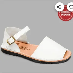 NEW Kids White Spanish Avarca Sandals