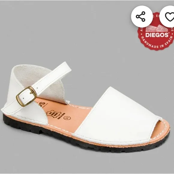 NEW Kids White Spanish Avarca Sandals